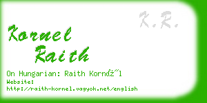 kornel raith business card